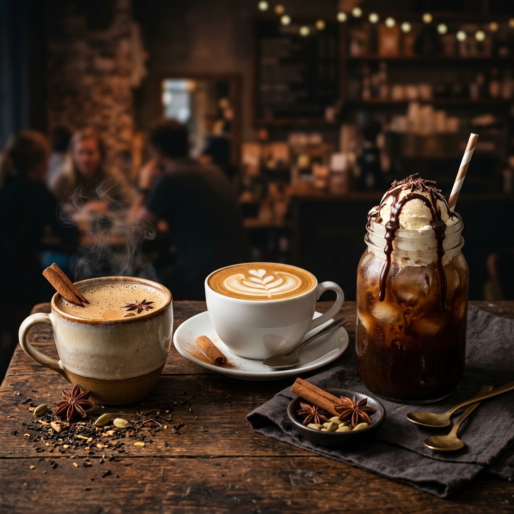 A cup of freshly brewed hot specialty coffee