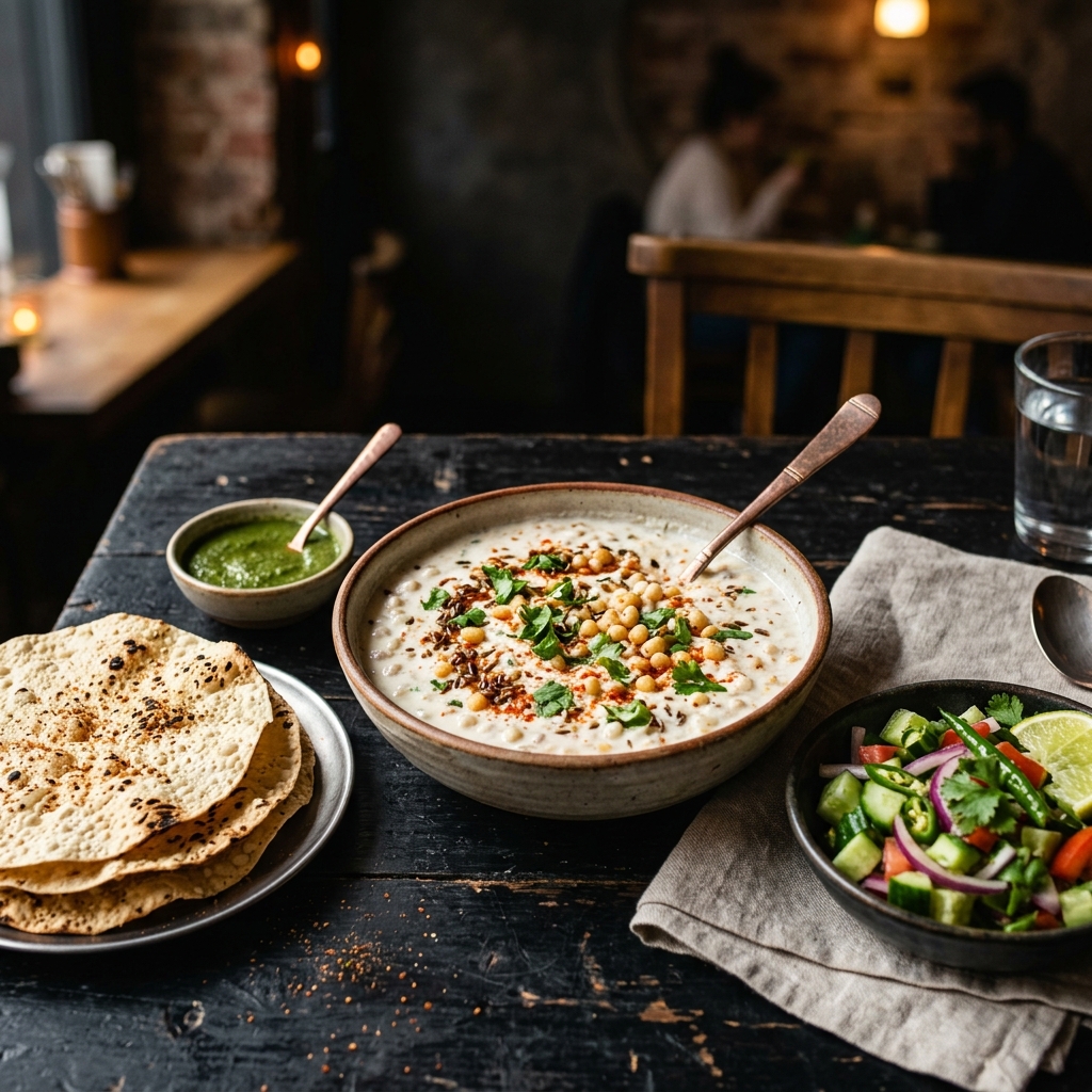 Indian side dishes, raita, and salads